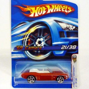 Hot Wheels '69 Camaro #021 First Editions 21 of 38 Red Orange Die-Cast Car 2006
